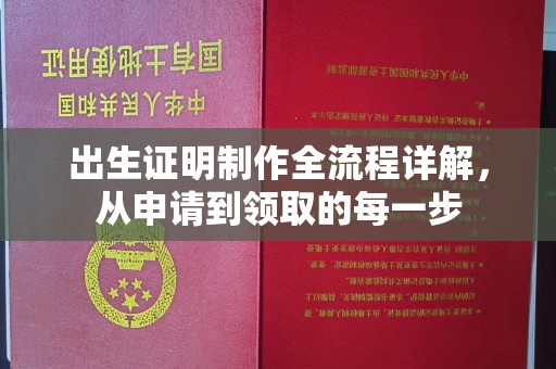 苍溪出生证明制作全流程详解，从申请到领取的每一步