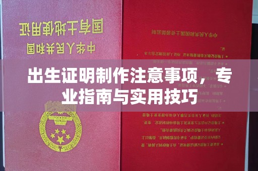 苍溪出生证明制作注意事项，专业指南与实用技巧