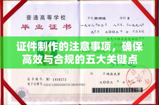 苍溪证件制作的注意事项，确保高效与合规的五大关键点
