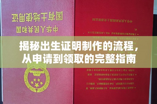 苍溪揭秘出生证明制作的流程，从申请到领取的完整指南