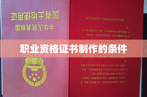 苍溪职业资格证书制作的条件