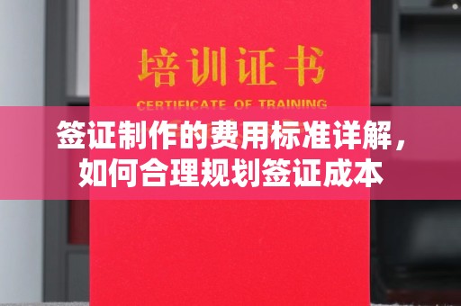 苍溪签证制作的费用标准详解，如何合理规划签证成本